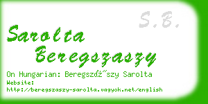 sarolta beregszaszy business card